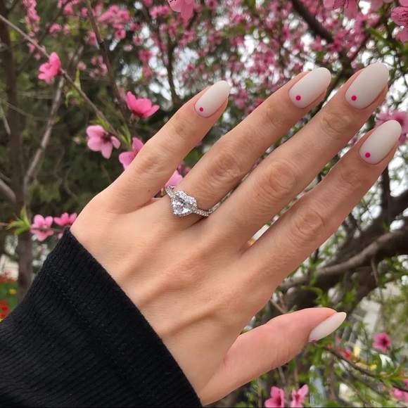 Heart ring sterling silver 925 cubic zirconia shiny women’s jewelry - Picture 12 of 12